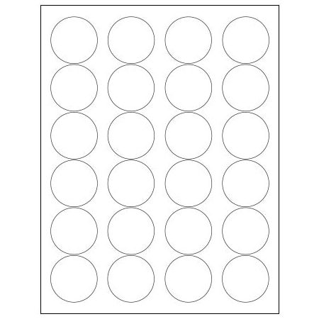 Bsc Preferred 1 2/3'' White Circle Laser Labels, 2400PK BUY00015927
